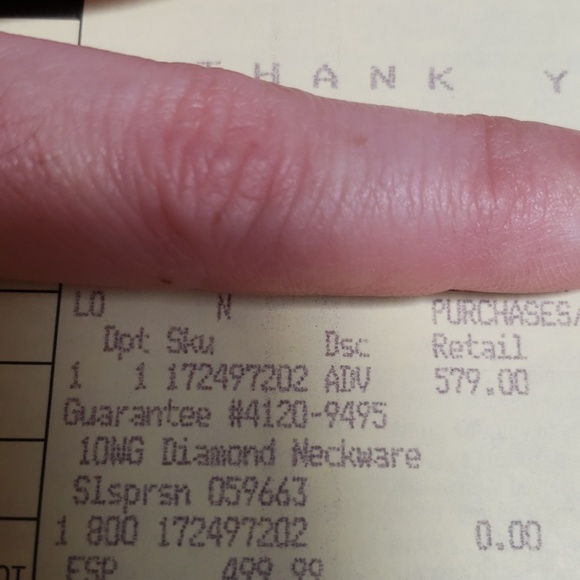 10k wg blue diamond necklace - Picture 2 of 2